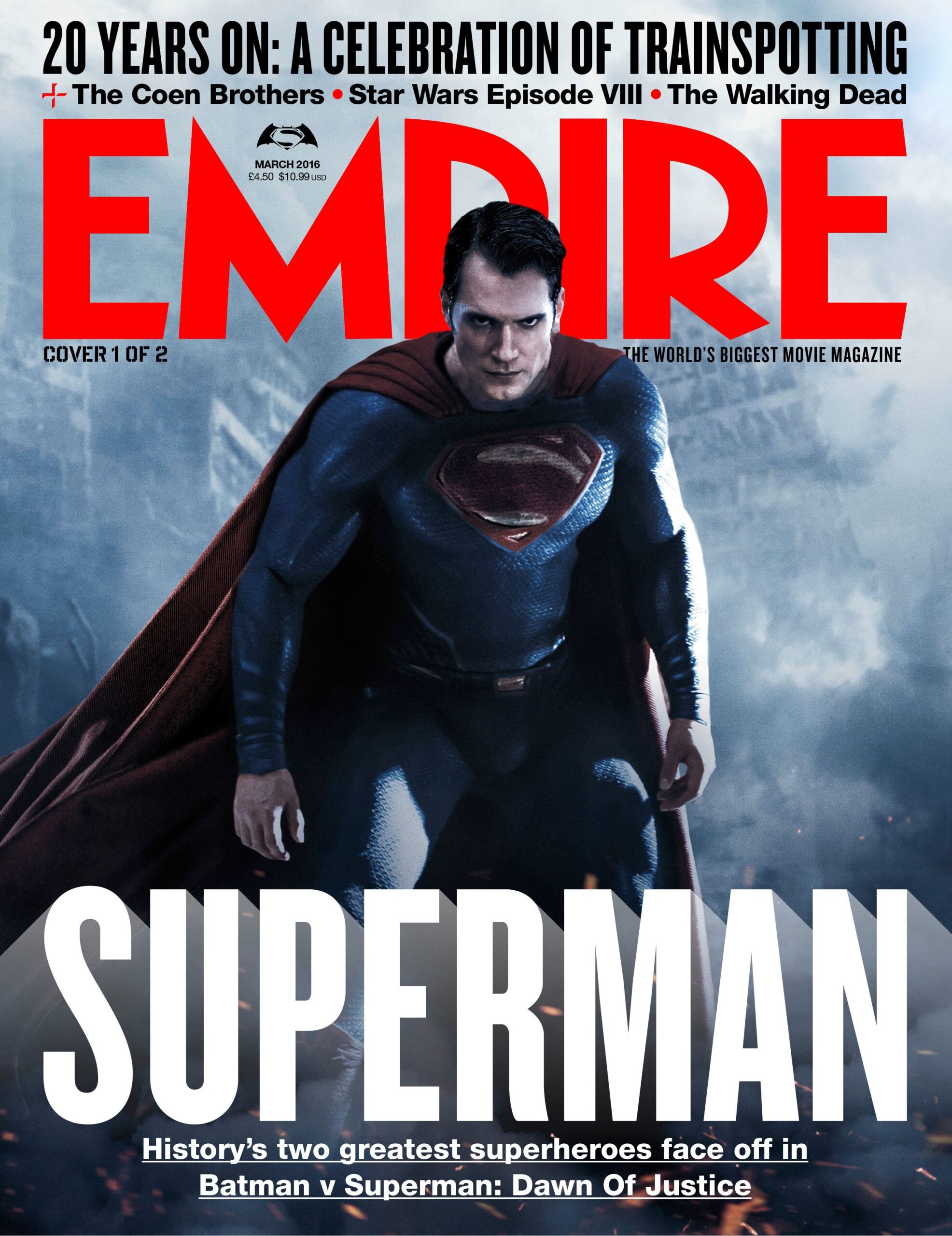 Superman cover for the March issue of Empire Magazine