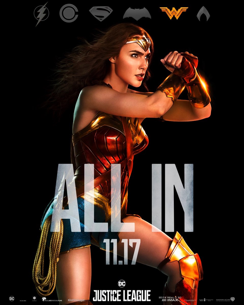 Gal Gadot as Wonder Woman in ‘Justice League’