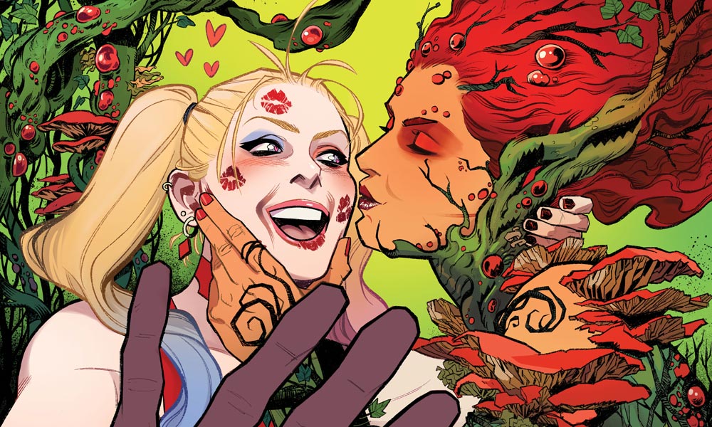 DC Pride connecting covers for Harley Quinn #31 and Poison Ivy #13 by Claire Roe